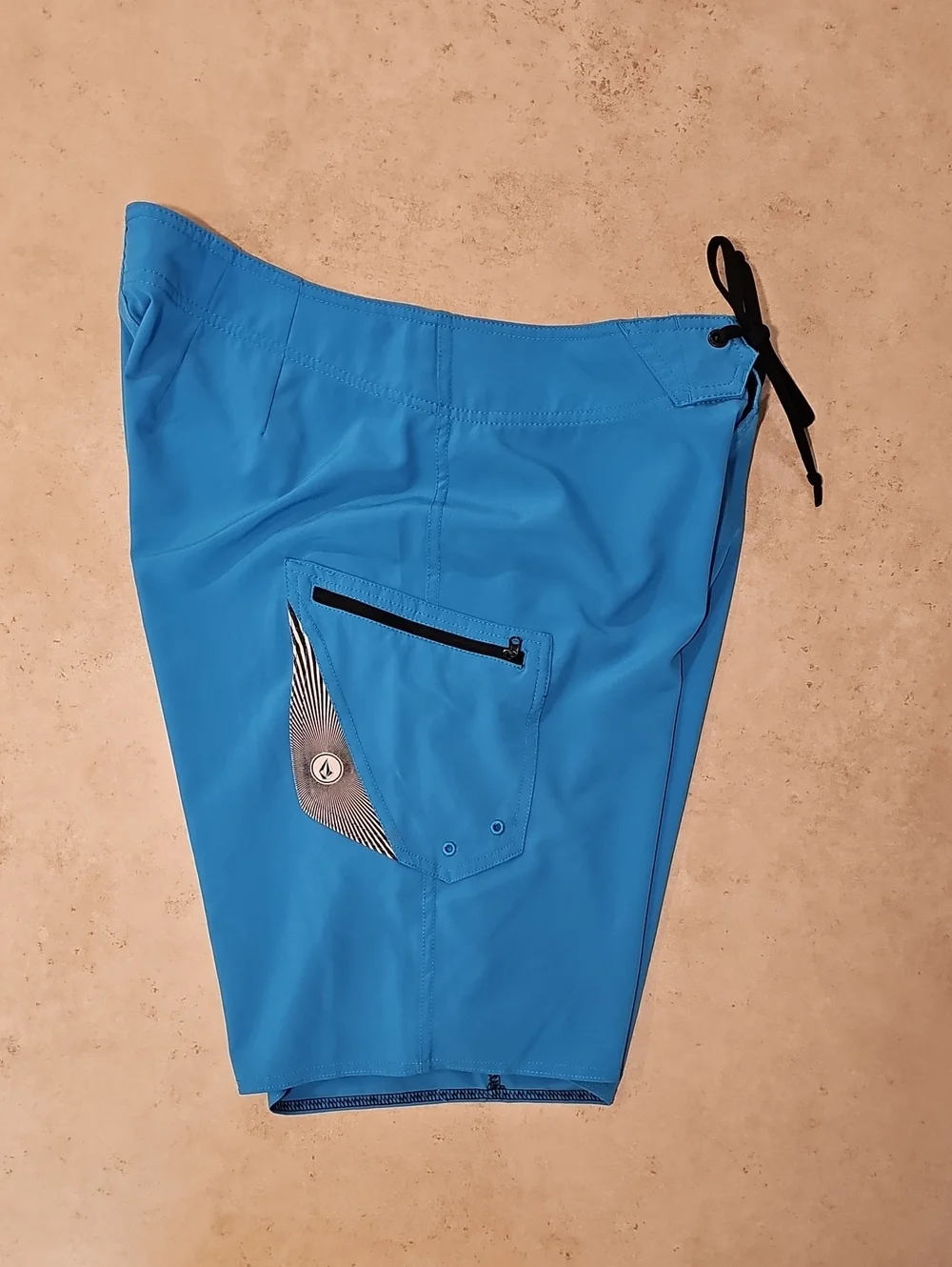 Volcom Men’s Aqua Blue Boardshorts with Black Drawstring